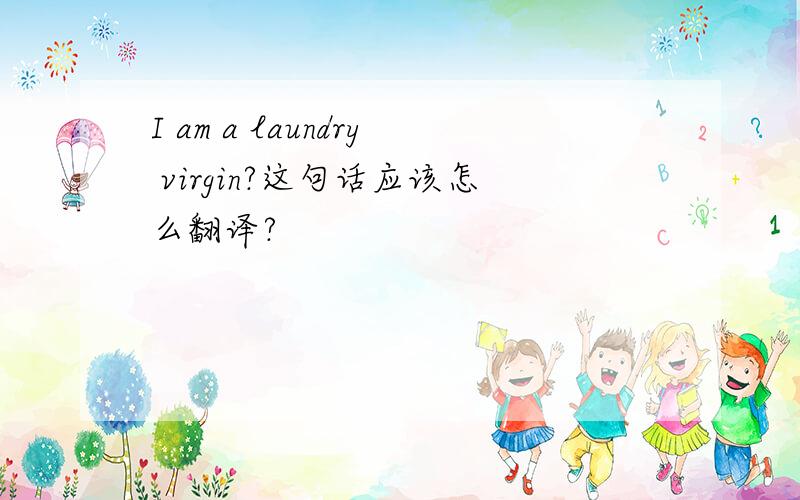 I am a laundry virgin?这句话应该怎么翻译?