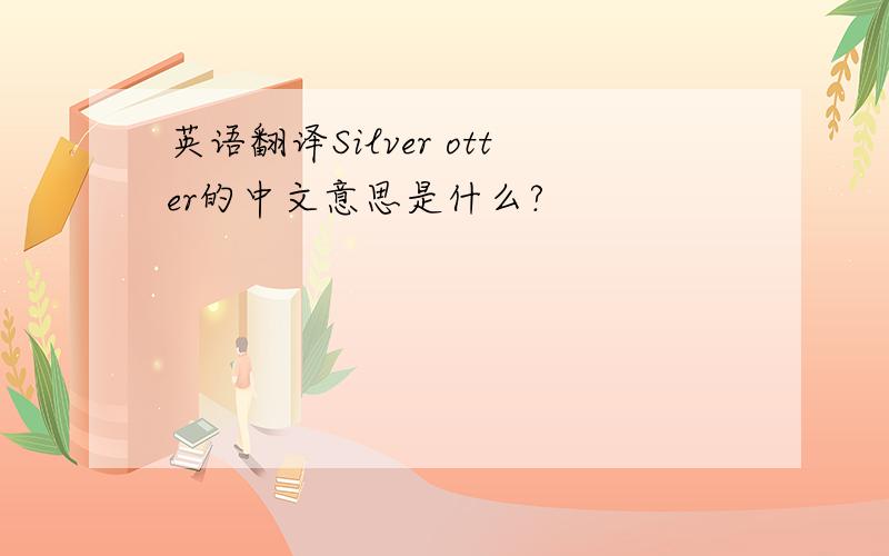 英语翻译Silver otter的中文意思是什么?