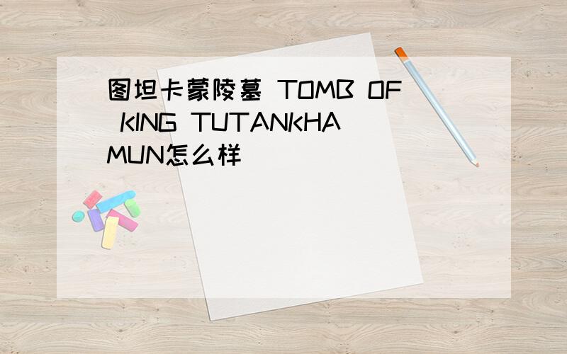 图坦卡蒙陵墓 TOMB OF KING TUTANKHAMUN怎么样