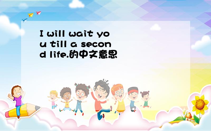 I will wait you till a second life.的中文意思