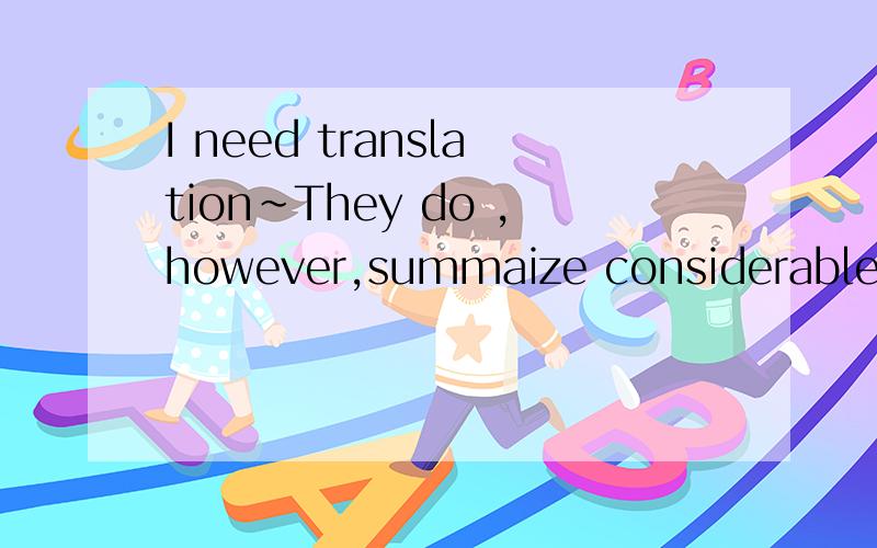I need translation~They do ,however,summaize considerable knowledge about the communication process and what constitudes effective and ethical communication