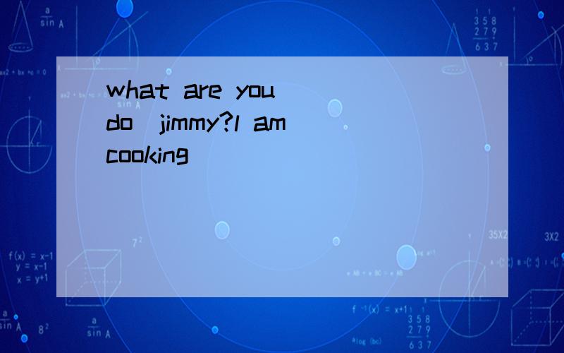 what are you＿（do）jimmy?l am cooking