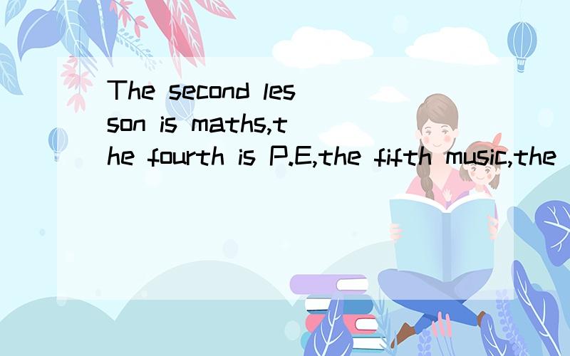 The second lesson is maths,the fourth is P.E,the fifth music,the sixth science.The last is Art.我觉得存在语法错误,还有就是ART这个单词在句子里面应该大写首字母吗?