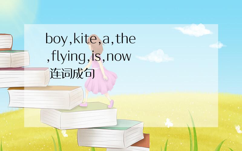 boy,kite,a,the,flying,is,now 连词成句