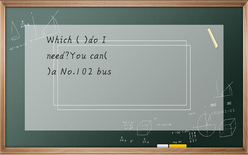 Which ( )do I need?You can( )a No.102 bus