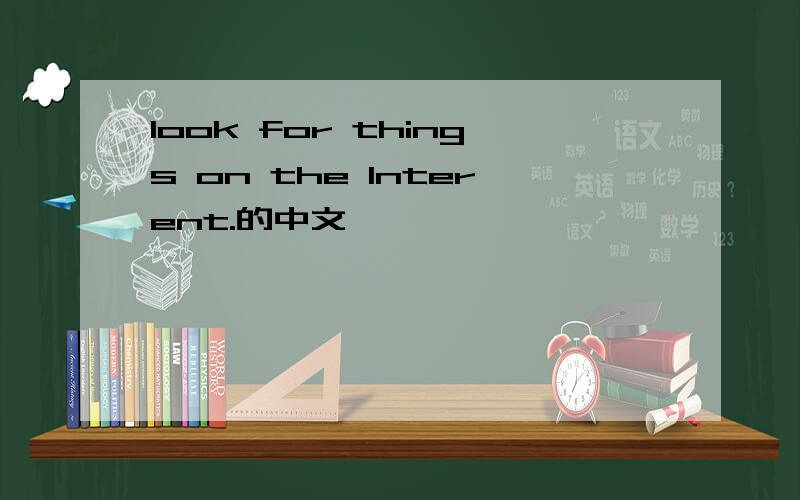look for things on the Interent.的中文