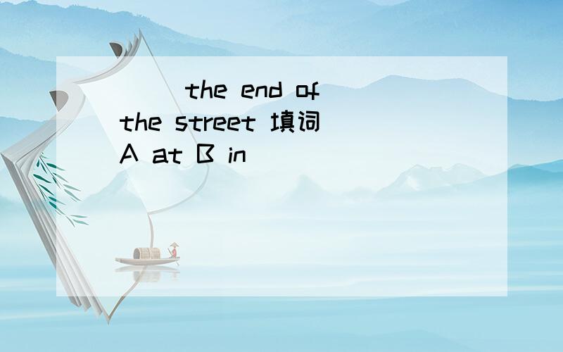 ( ) the end of the street 填词 A at B in