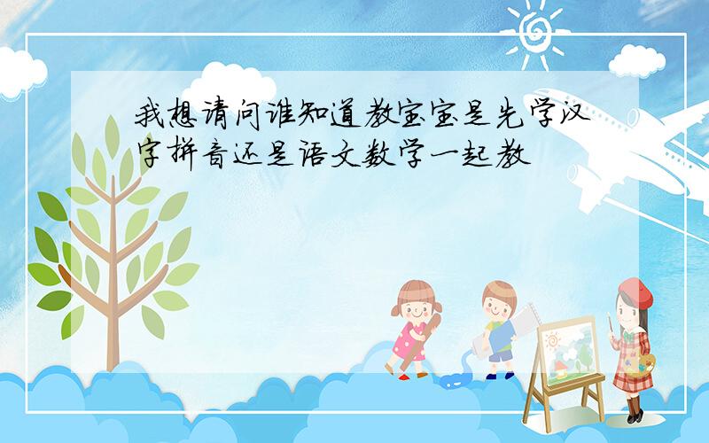 我想请问谁知道教宝宝是先学汉字拼音还是语文数学一起教
