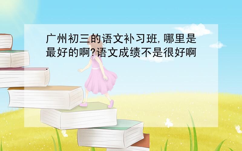广州初三的语文补习班,哪里是最好的啊?语文成绩不是很好啊.