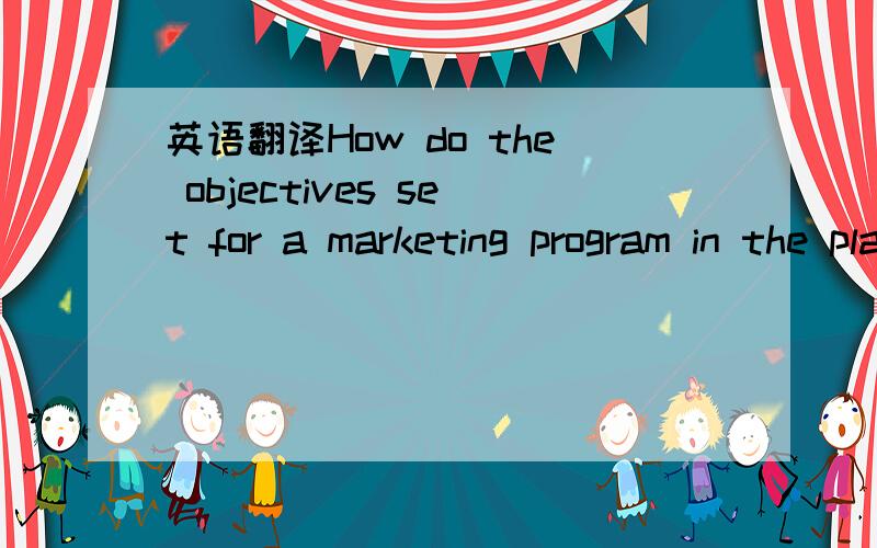 英语翻译How do the objectives set for a marketing program in the planning phase relate to the contro phase of the strategic marketing process.