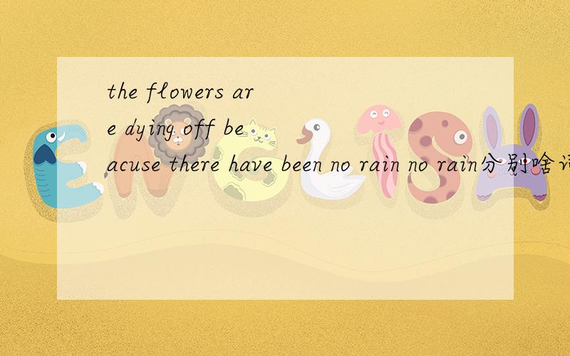 the flowers are dying off beacuse there have been no rain no rain分别啥词性...