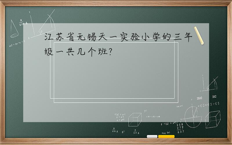 江苏省无锡天一实验小学的三年级一共几个班?