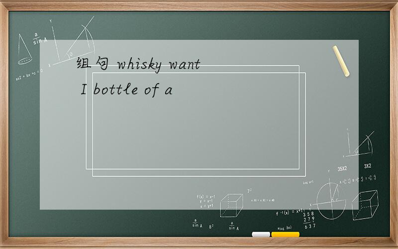 组句 whisky want I bottle of a