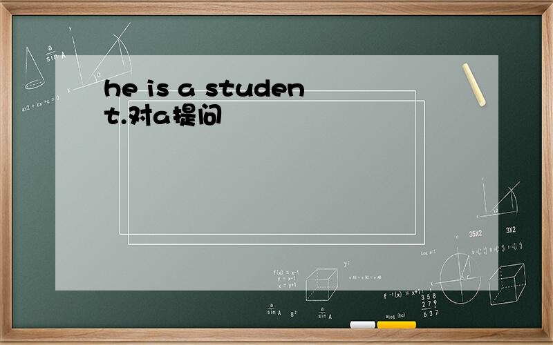 he is a student.对a提问