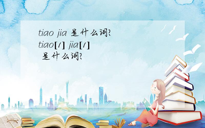 tiao jia 是什么词?tiao[1] jia[1] 是什么词?