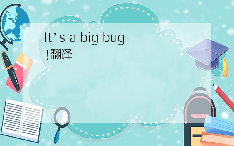 It’s a big bug!翻译