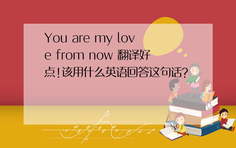 You are my love from now 翻译好点!该用什么英语回答这句话?