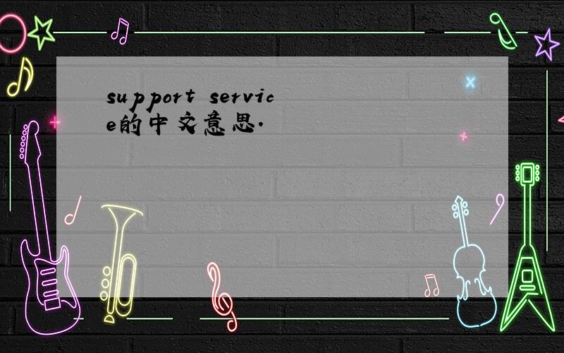 support service的中文意思.