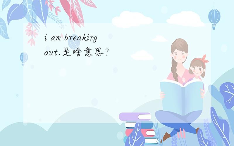 i am breaking out.是啥意思?