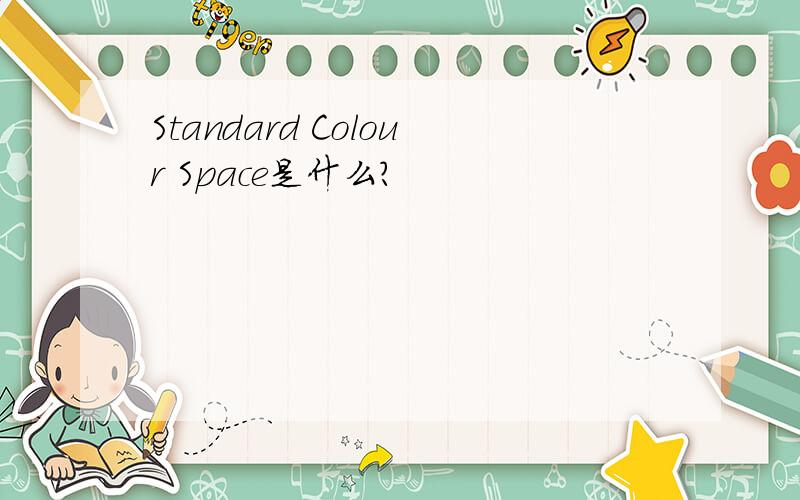 Standard Colour Space是什么?