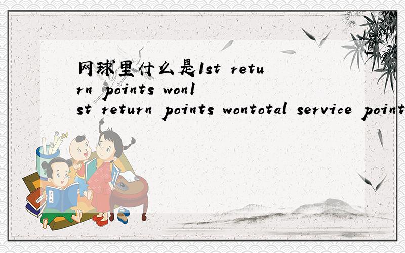 网球里什么是1st return points won1st return points wontotal service pointsretrun games playedservice games playednet points won