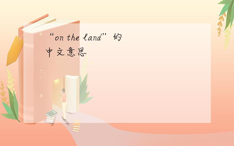 “on the land”的中文意思