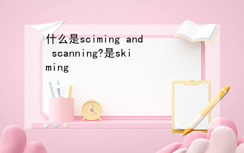 什么是sciming and scanning?是skiming