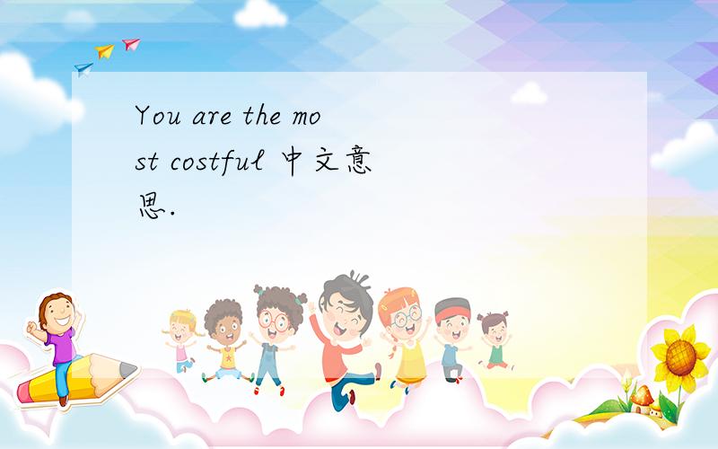 You are the most costful 中文意思.