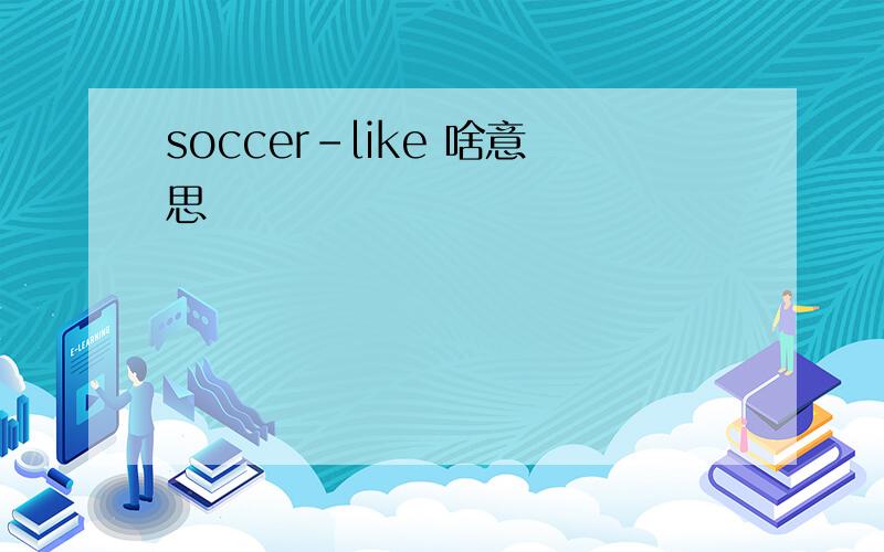 soccer-like 啥意思