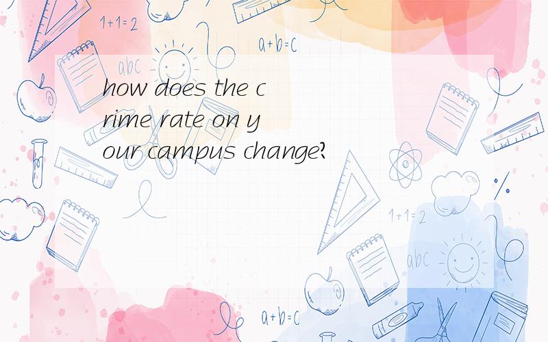 how does the crime rate on your campus change?