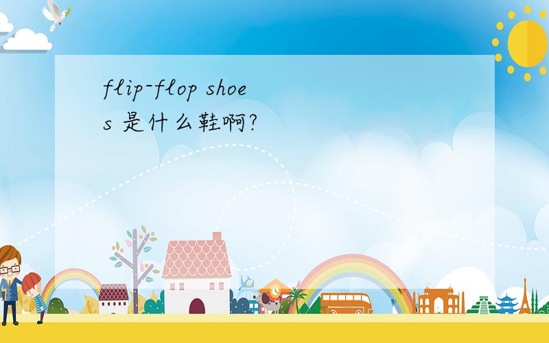 flip-flop shoes 是什么鞋啊?