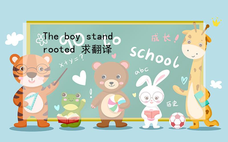 The boy stand rooted 求翻译
