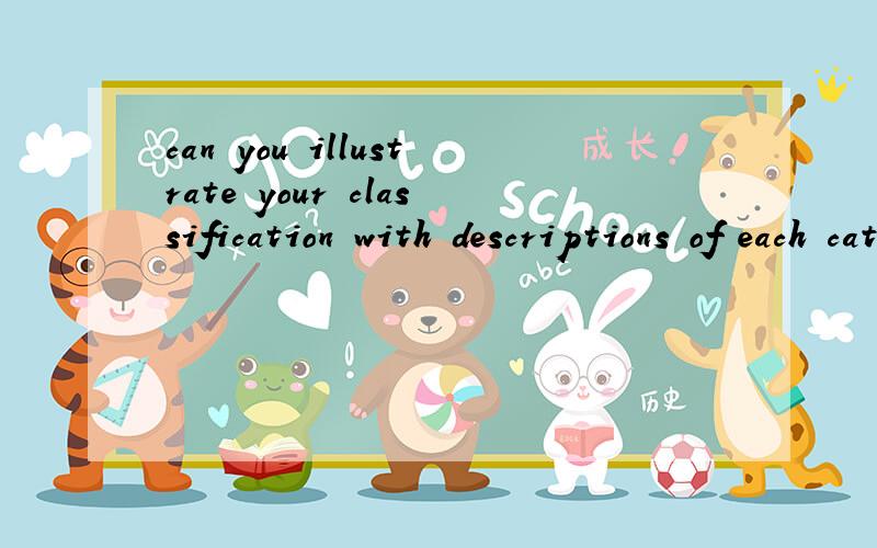 can you illustrate your classification with descriptions of each category 急用