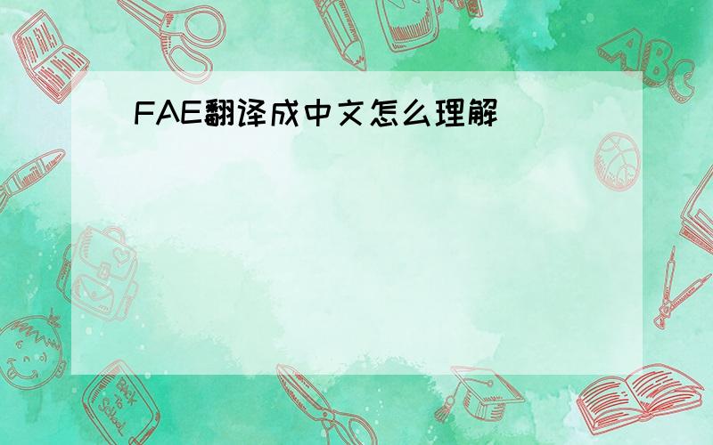 FAE翻译成中文怎么理解