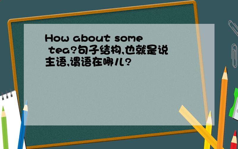 How about some tea?句子结构,也就是说主语,谓语在哪儿?