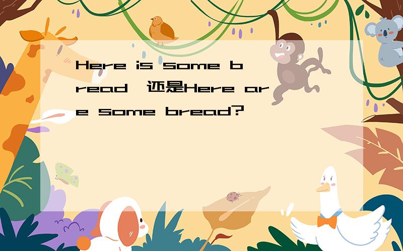 Here is some bread,还是Here are some bread?