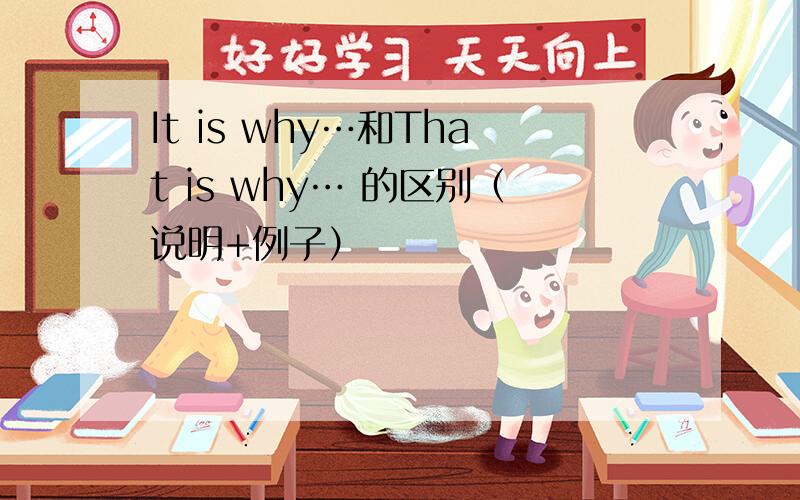 It is why…和That is why… 的区别（说明+例子）