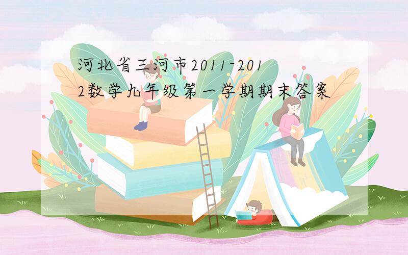 河北省三河市2011-2012数学九年级第一学期期末答案