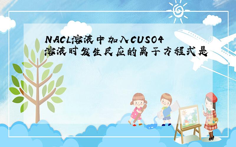NACL溶液中加入CUSO4溶液时发生反应的离子方程式是