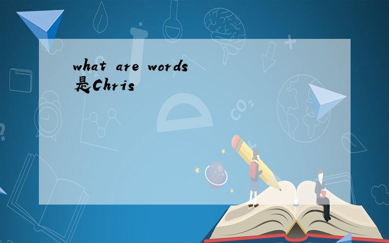 what are words是Chris