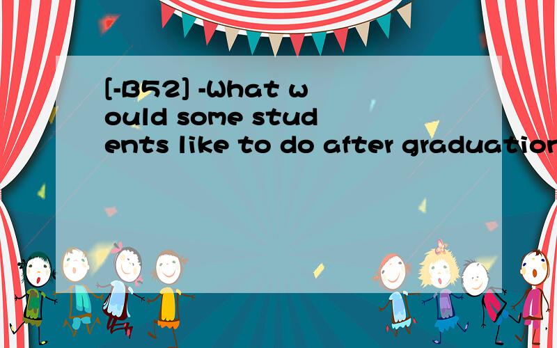 [-B52] -What would some students like to do after graduation?-They would like to start towork ______they needn't depend on their parents completely.A.as soon as B.so that C.before D.while翻译并分析