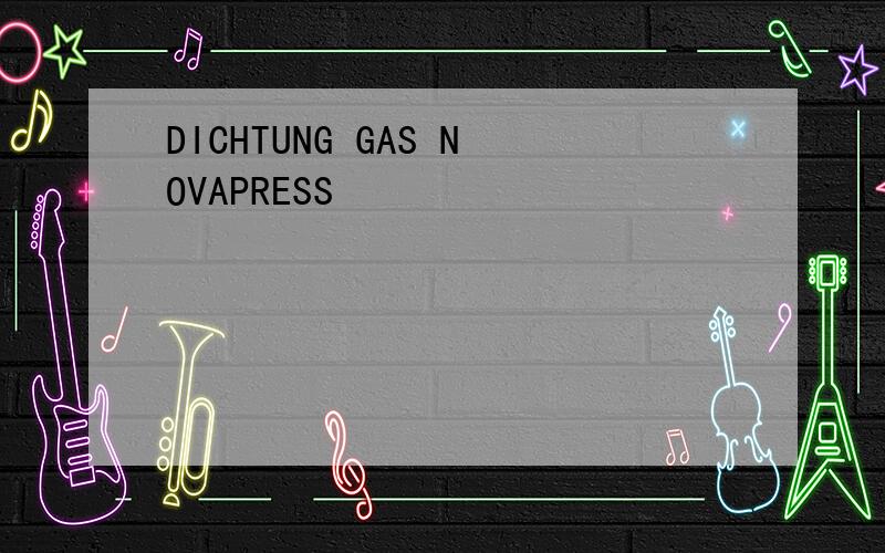 DICHTUNG GAS NOVAPRESS