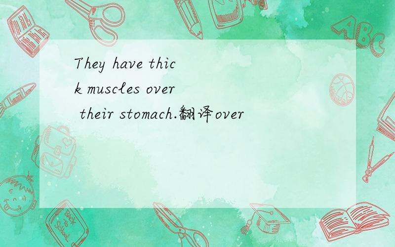 They have thick muscles over their stomach.翻译over