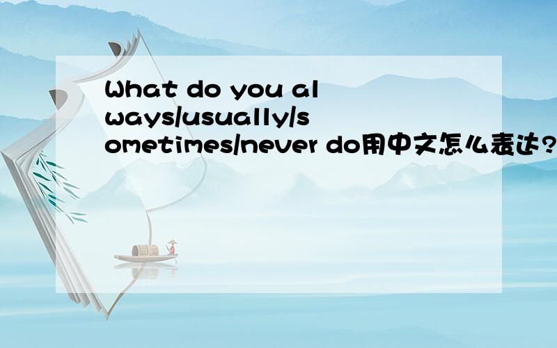 What do you always/usually/sometimes/never do用中文怎么表达?