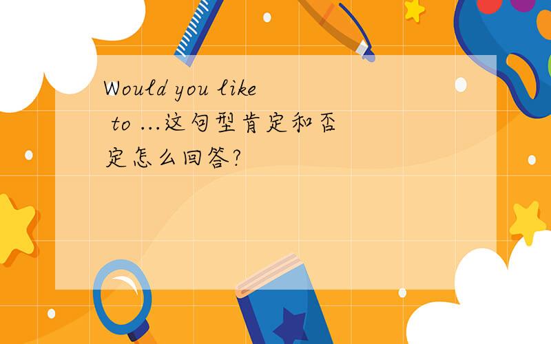 Would you like to ...这句型肯定和否定怎么回答?