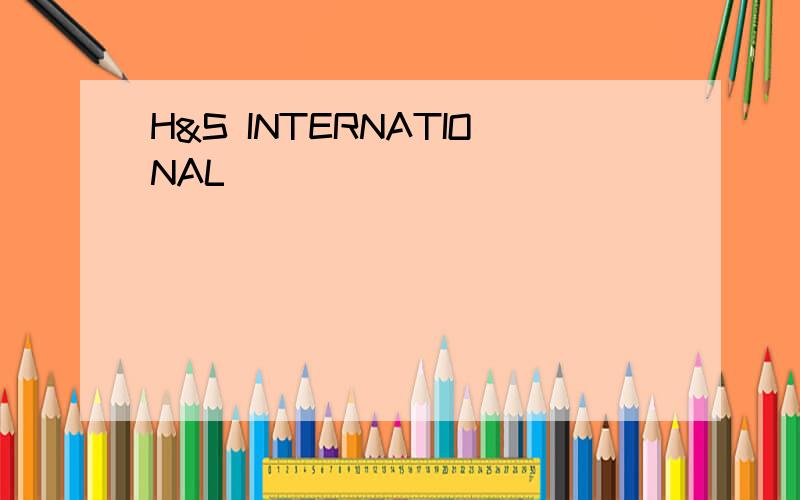 H&S INTERNATIONAL