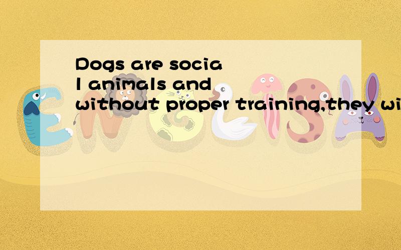 Dogs are social animals and without proper training,they will be like wild animals.They will spoil your house,destroy your belongings,bark excessively,fight other dogs and even bite you.Nearly all behavior problems are perfectly normal dog activities