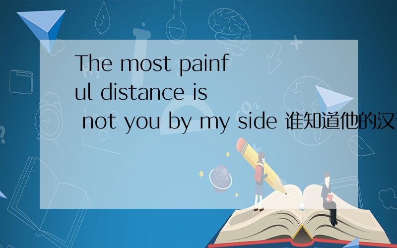 The most painful distance is not you by my side 谁知道他的汉语意思?