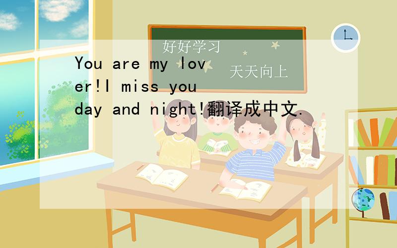You are my lover!I miss you day and night!翻译成中文.