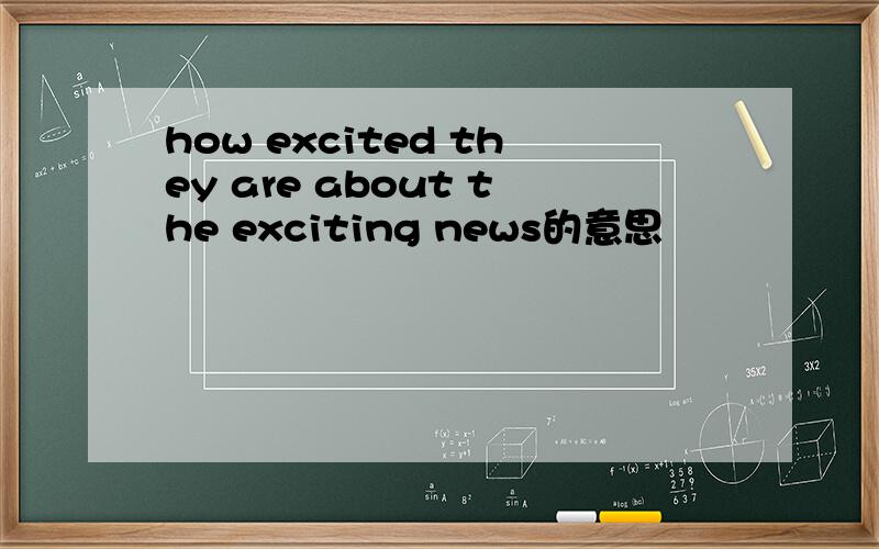 how excited they are about the exciting news的意思